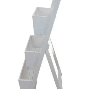 Stojak Potrójny Kaskadowy Drewniany Na Kwiaty