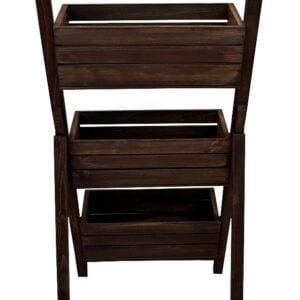 Stojak Potrójny Kaskadowy Drewniany Na Kwiaty