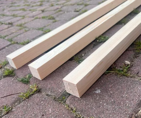 Kantówka Listwa Drewniana Konstrukcyjna Strugana Budowlana 3x3x120 CM - obrazek 3