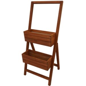 Stojak na kwiaty drewniany kwietnik drabinka tik do ogrodu tarasu balkonu