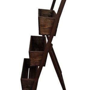 Stojak Potrójny Kaskadowy Drewniany Na Kwiaty