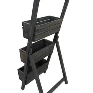 Stojak Potrójny Kaskadowy Drewniany Na Kwiaty